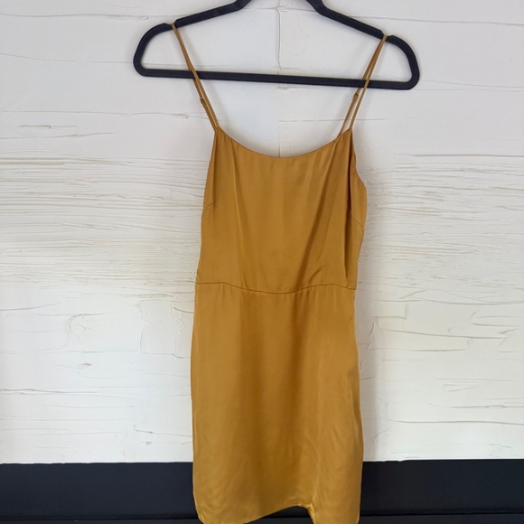 Wilfred (Aritzia) | Size 2 | Gold Isabelle Cupro Mini Dress - Picture 2 of 8